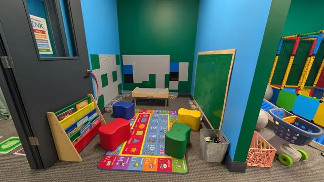 LEGO wall and reading corner